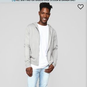 Zion Full Zip Sweater - Heather Grey